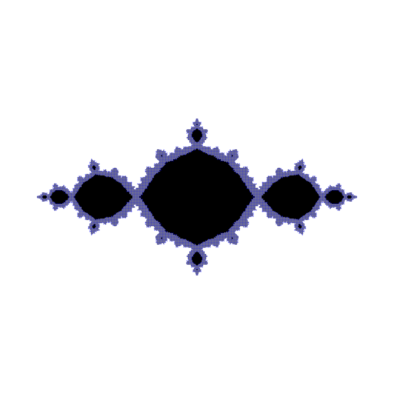 level 9 of a quad-tree refinement algorithm for exact Julia set computation