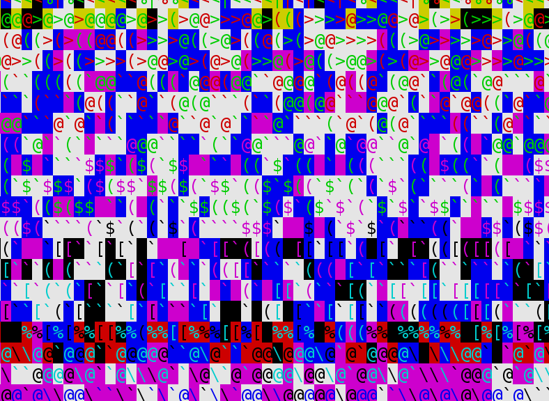 ANSI Text Cellular Automata