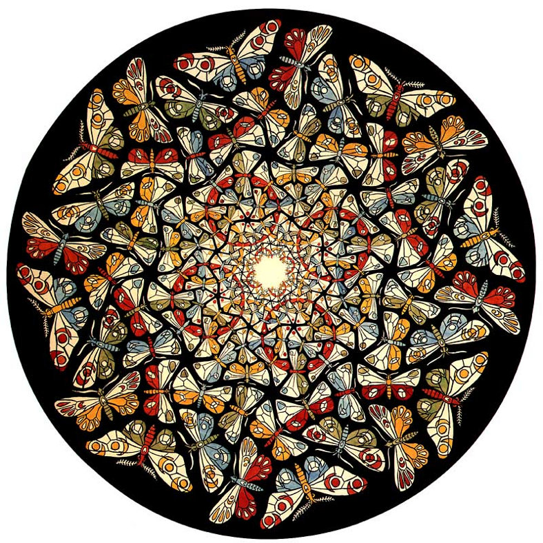 M C Escher - Circle Limit With Butterflies