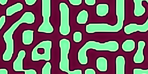 pale green bones outlined in black on red-brown